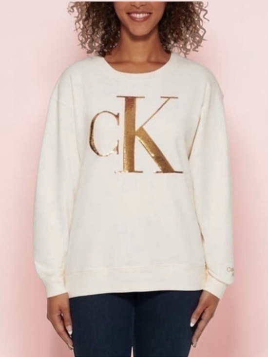 Calvin Klein Jeans Jackets & Blazers - Calvin Klein Logo Sequin Sweatshirt